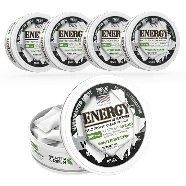 BaccOff Energy - Nootropic Wintergreen Pouches
