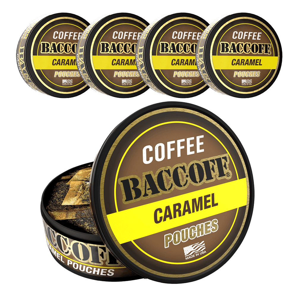 Baccoff Coffee Caramel pouches packaging 
