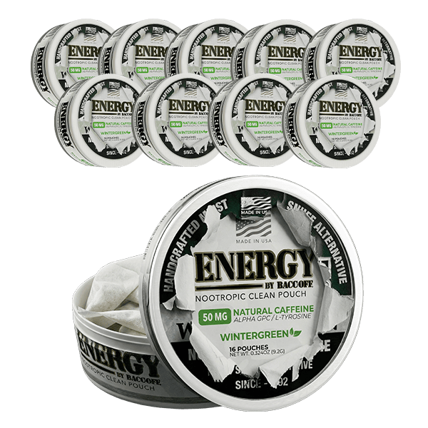 Multiple containers of 'Energy' by Baccoff nootropic clean pouches 