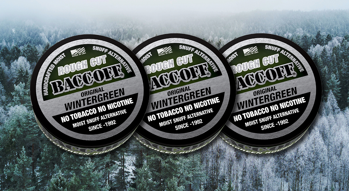 BaccOff Original Wintergreen Rough Cut - Moist Snuff ...